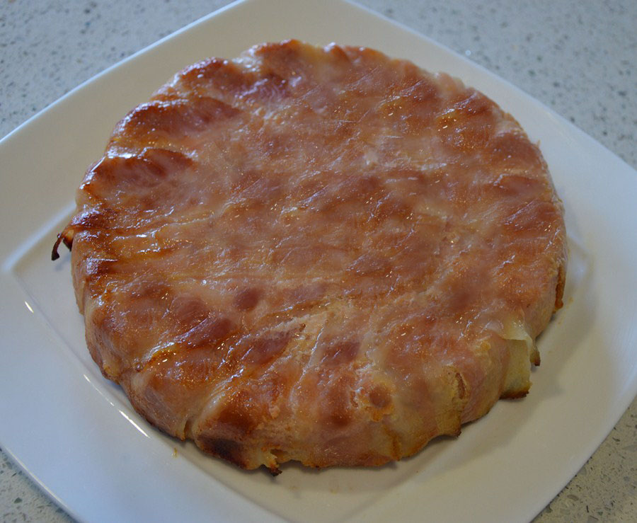 Pastel de pollo y jamón de york